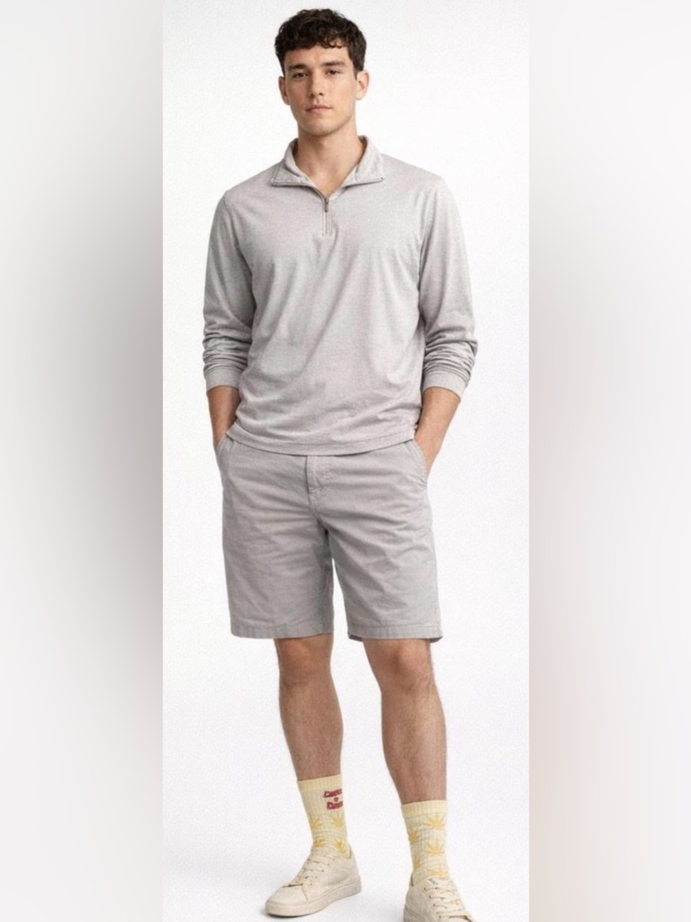 Tailor Vintage Men's Tan Zip-Up Sweater